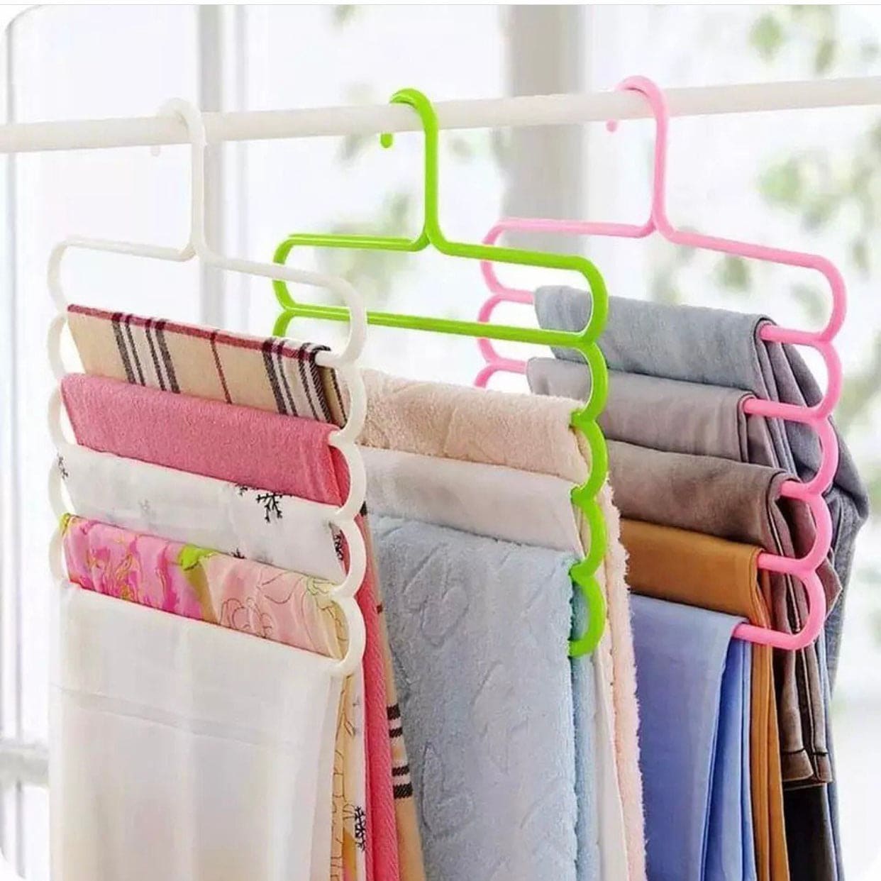 5 Layer Colorful Hanger, Multifunctional Clothes Hanger, Pants Hangers, Holders Trousers, Hanger Storage Rack, Clothes Hanger, Wardrobe Closet Organization, Clothing Hangers 5 Layer Colorful Hanger, Multifunctional Clothes Hanger, Pants Hangers, Holders Trousers, Hanger Storage Rack, Clothes Hanger, Wardrobe Closet Organization, Clothing Hangers